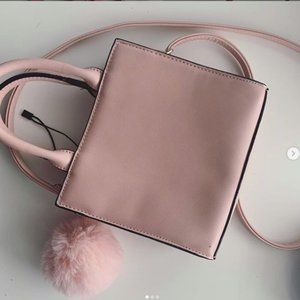 Light pink petite handbag/ crossbody purse